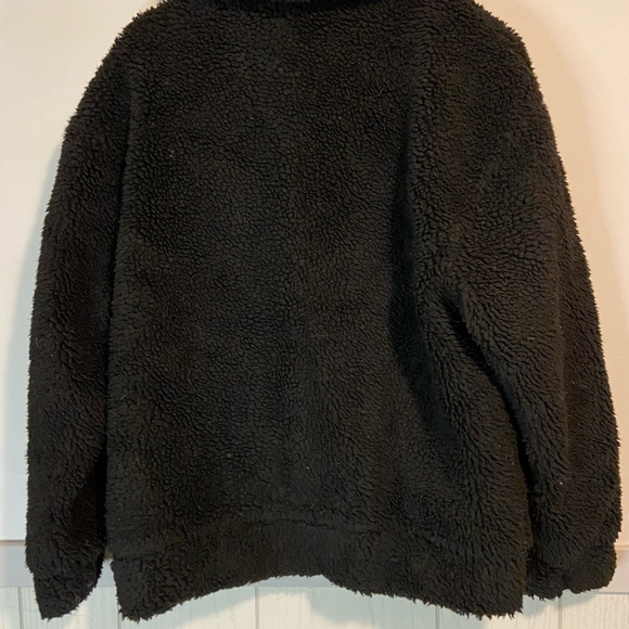 Black Garage Sherpa Faux Fur Teddy Coat - Picture 5 of 5